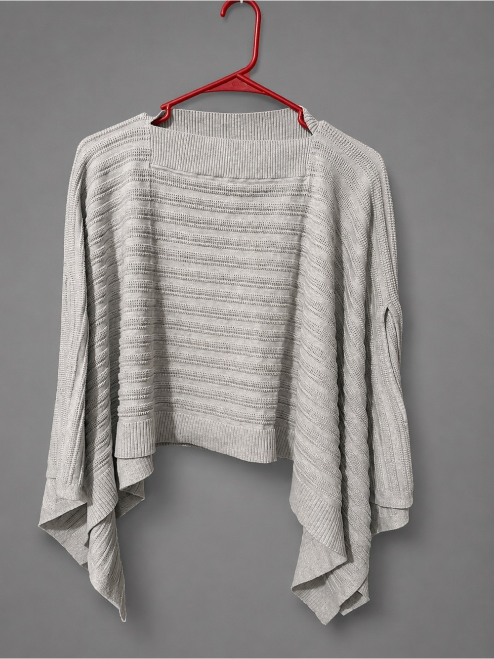 Lululemon Athletica grey knit Forward Flow cape poncho